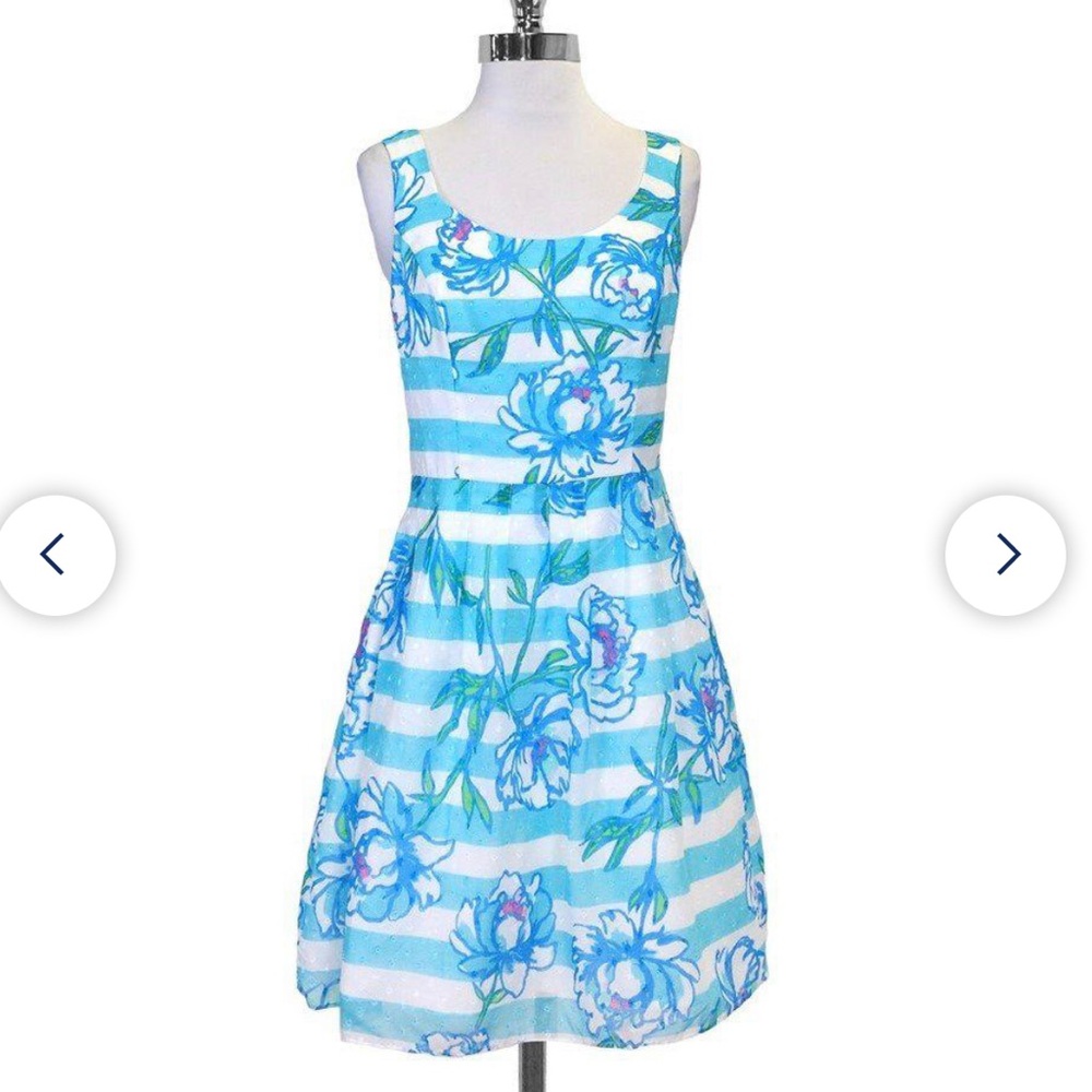 Lilly Pulitzer - Striped Floral Print Posey Dress